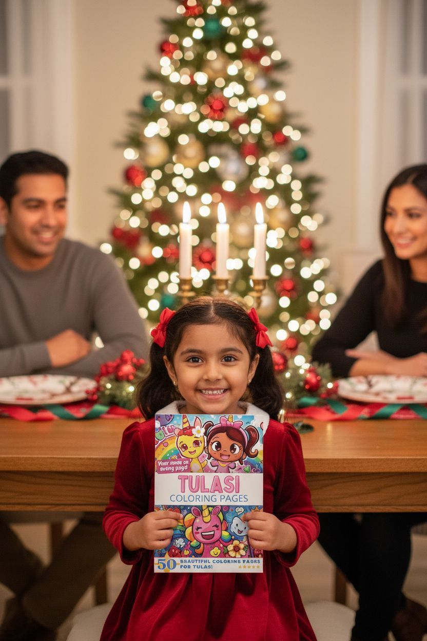 Tulasi Christmas coloring pages gift