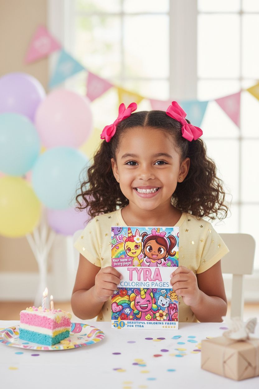 Tyra coloring book in use