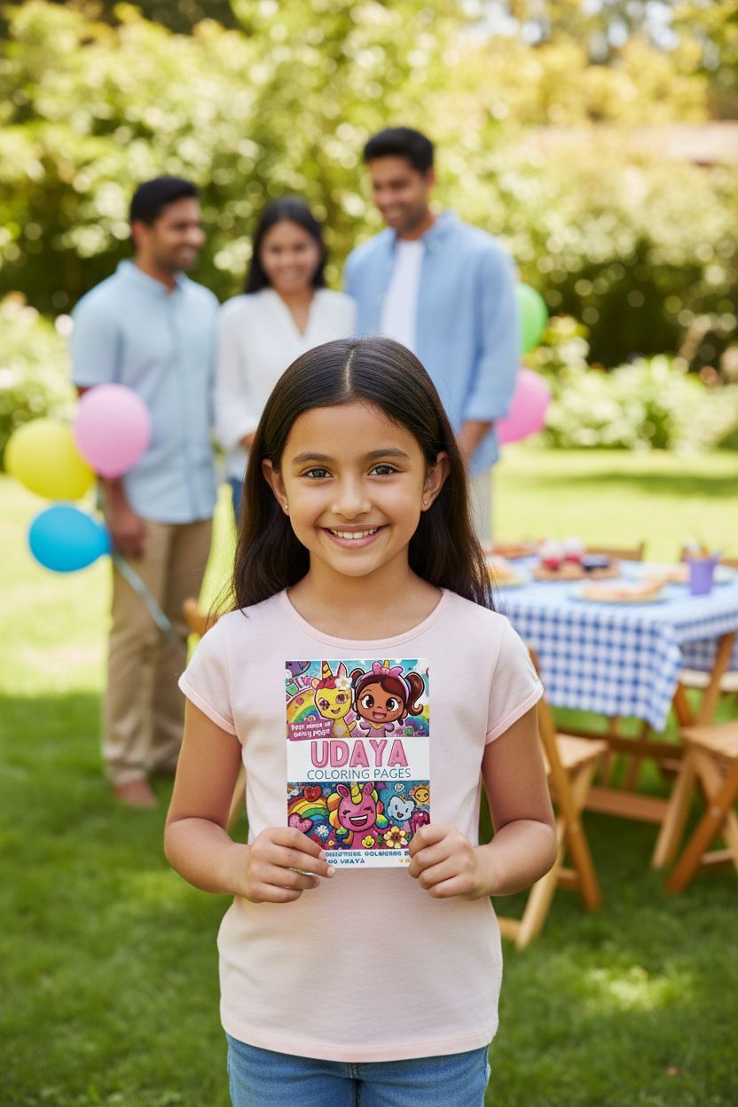 Udaya coloring book in use