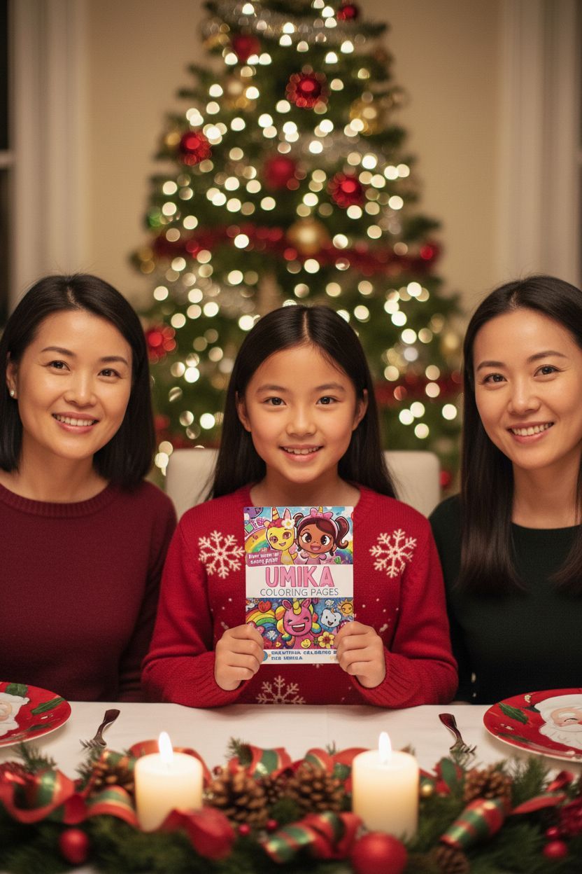 Umika Christmas coloring pages gift