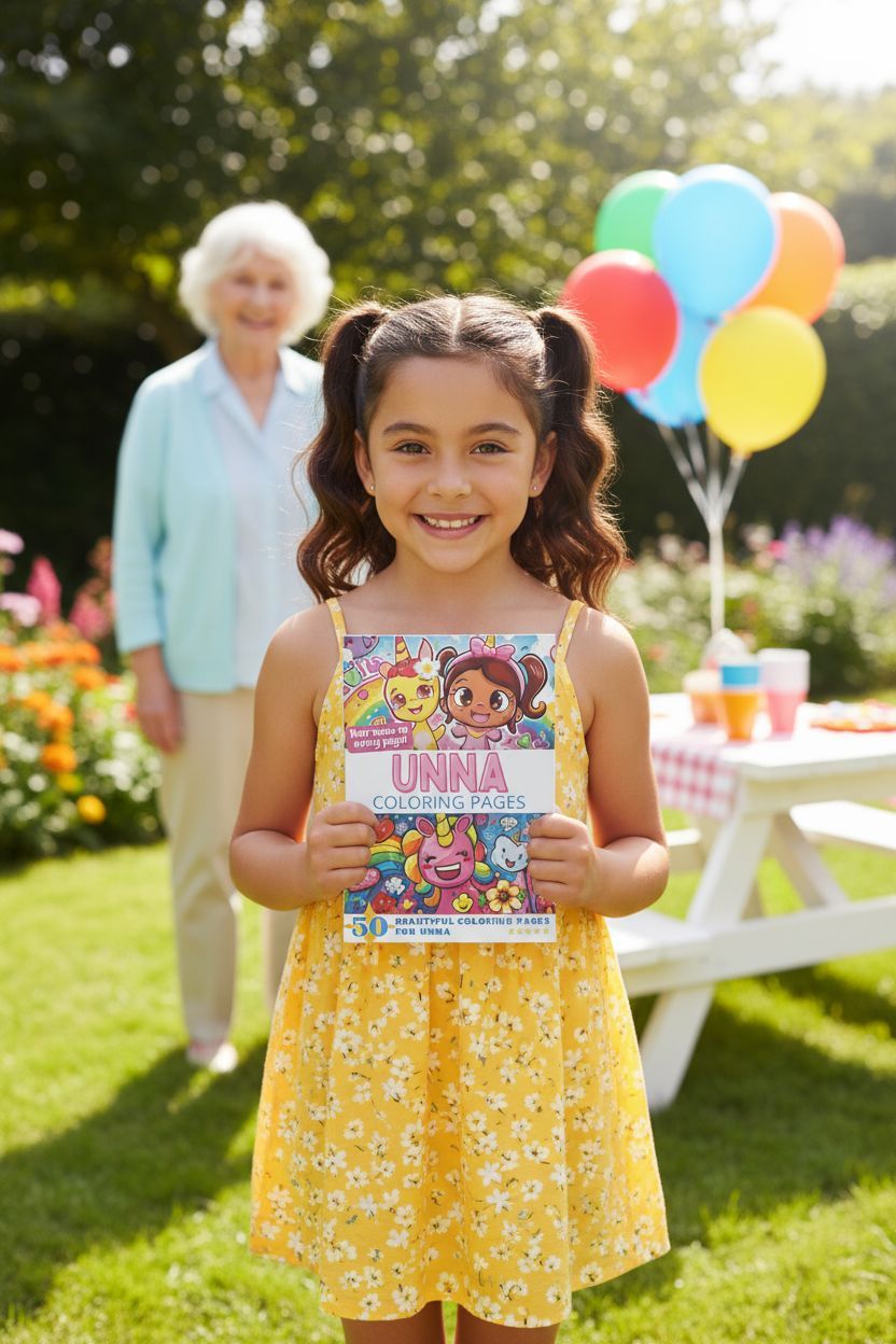 Unna coloring book in use