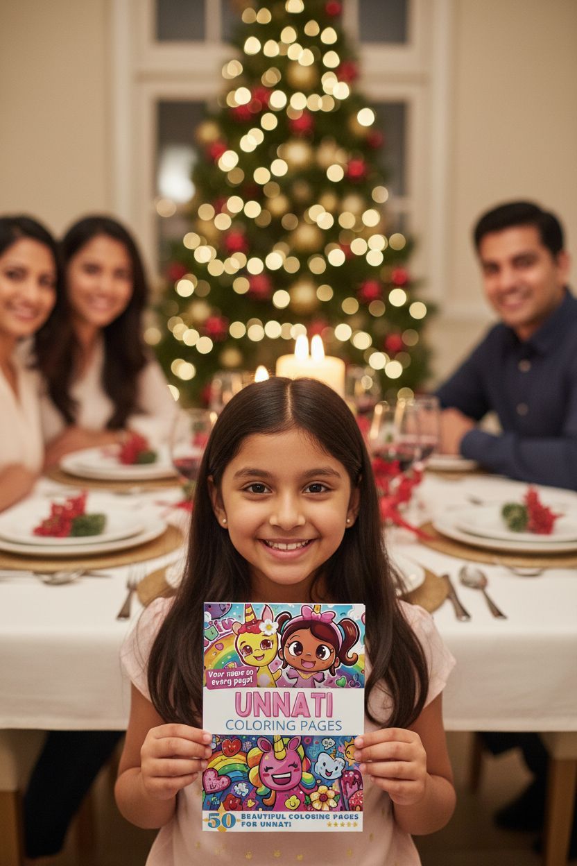 Unnati Christmas coloring pages gift