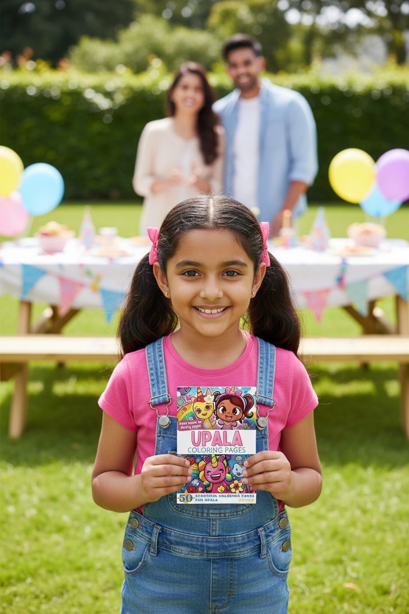 Upala coloring book in use
