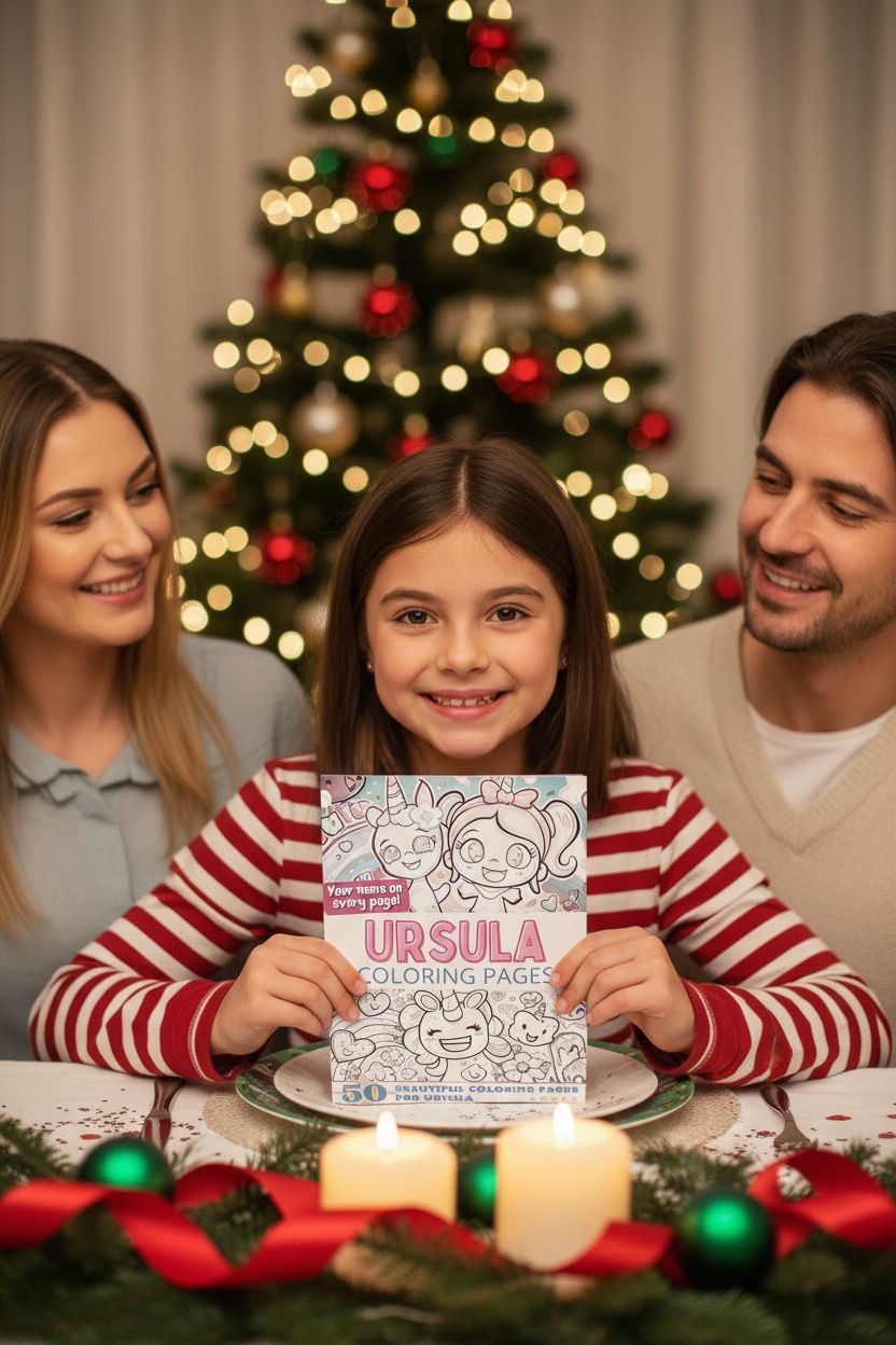 Ursula Christmas coloring pages gift