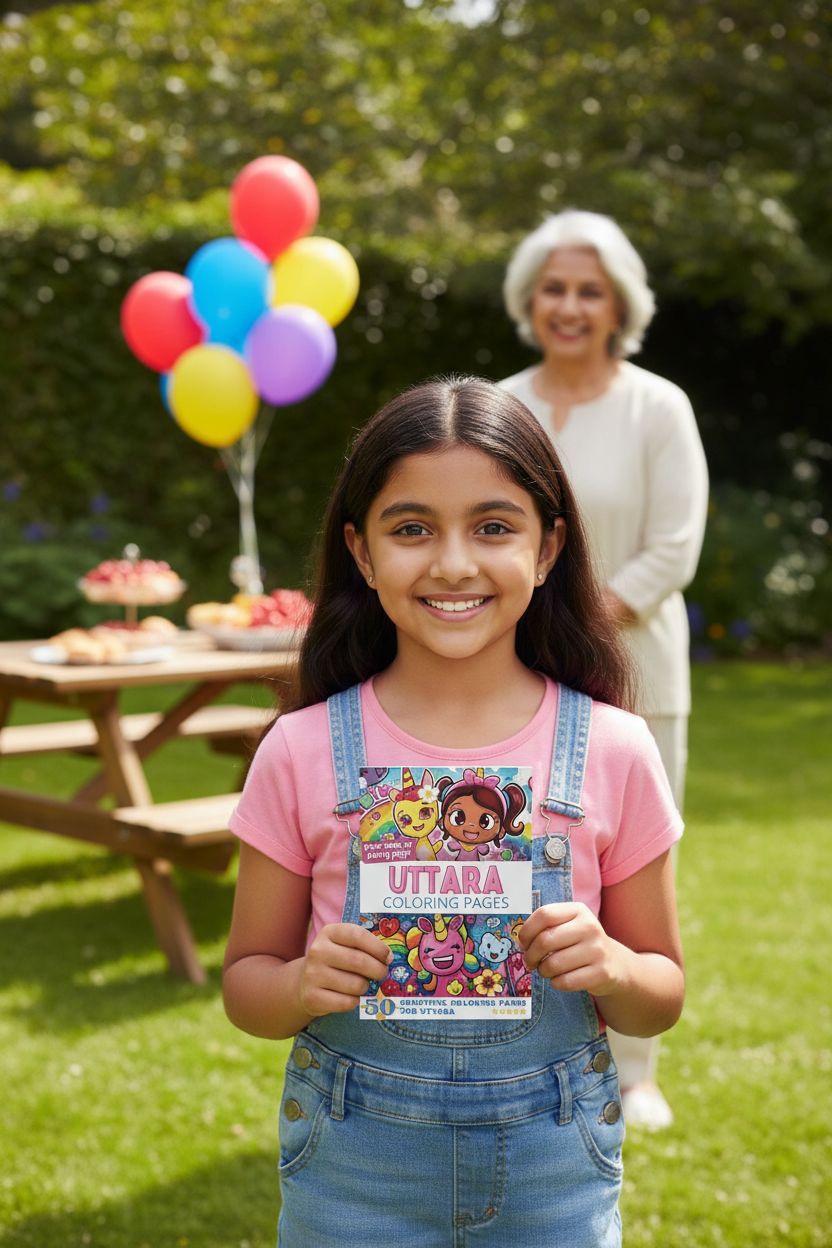 Uttara coloring book in use