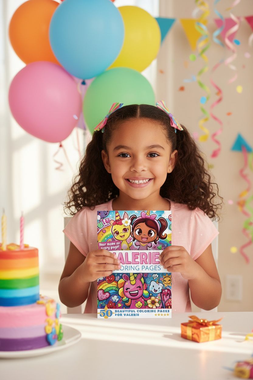 Valerie coloring book in use