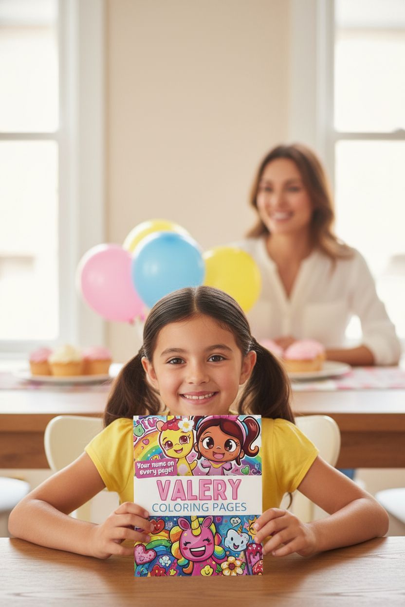 Valery coloring book in use
