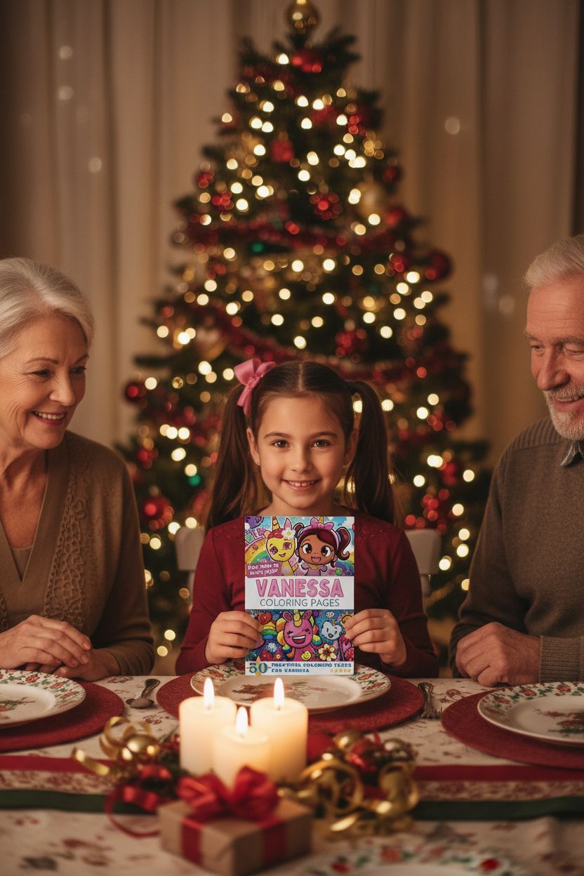 Vanessa Christmas coloring pages gift