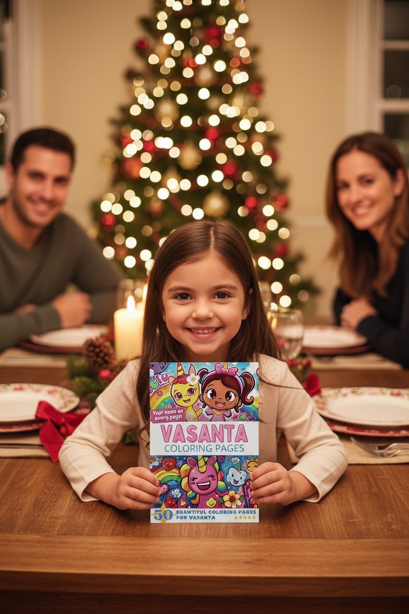 Vasanta Christmas coloring pages gift