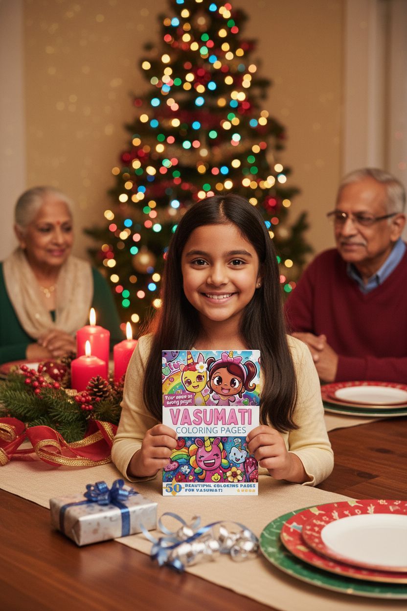 Vasumati Christmas coloring pages gift