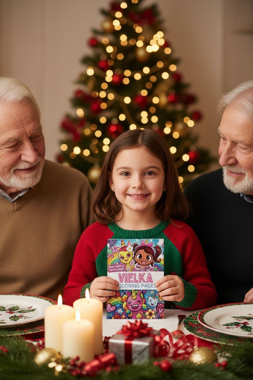 Vielka Christmas coloring pages gift