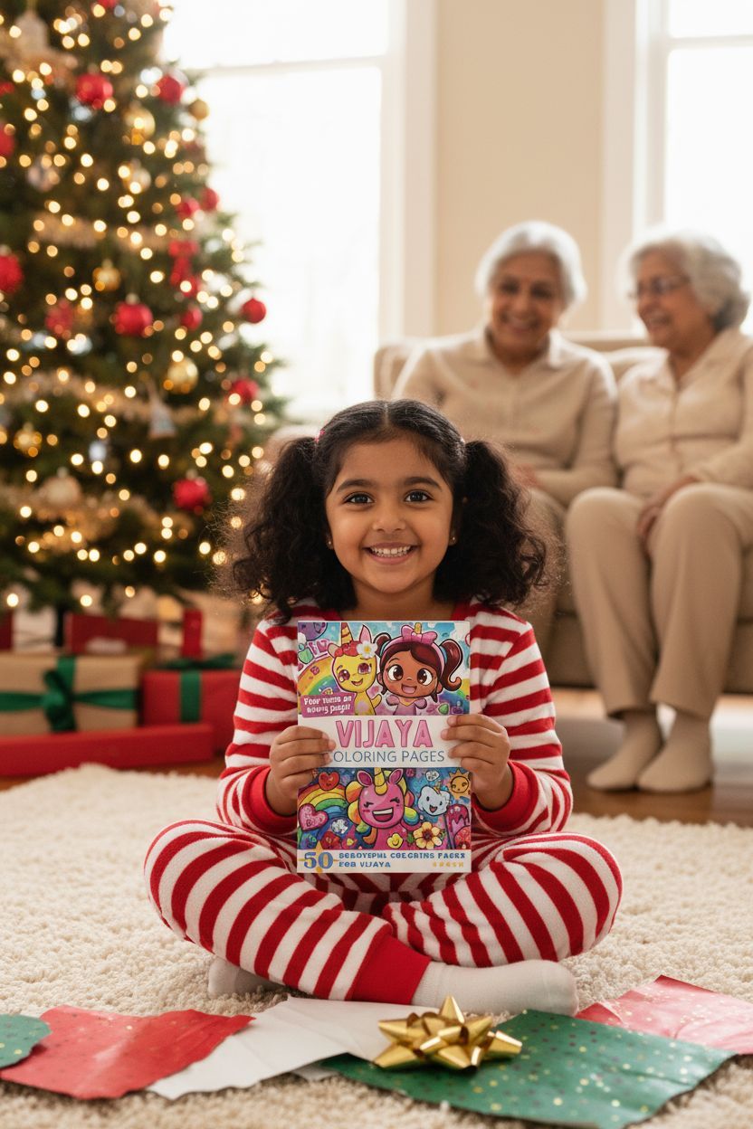 Vijaya Christmas coloring pages gift