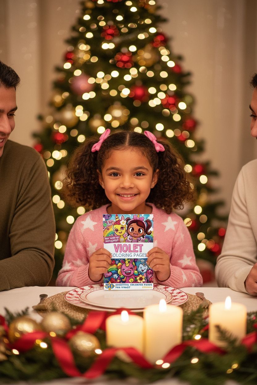 Violet Christmas coloring pages gift