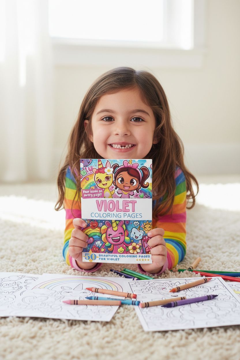 Violet personal coloring pages