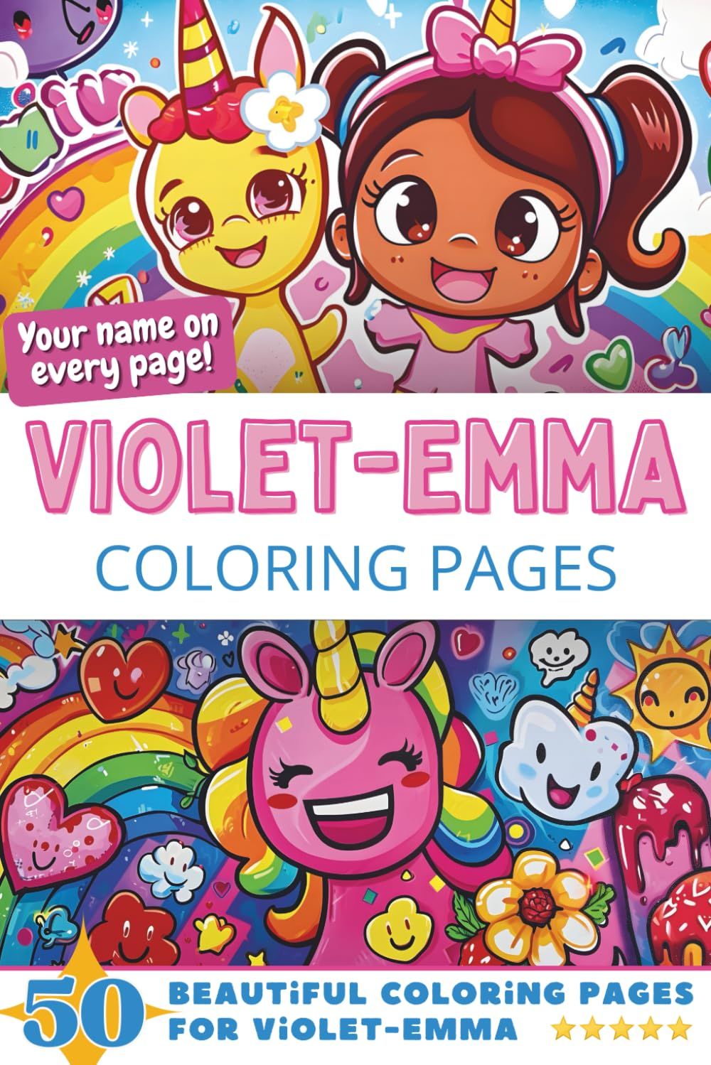 Violet-Emma Coloring Book Cover