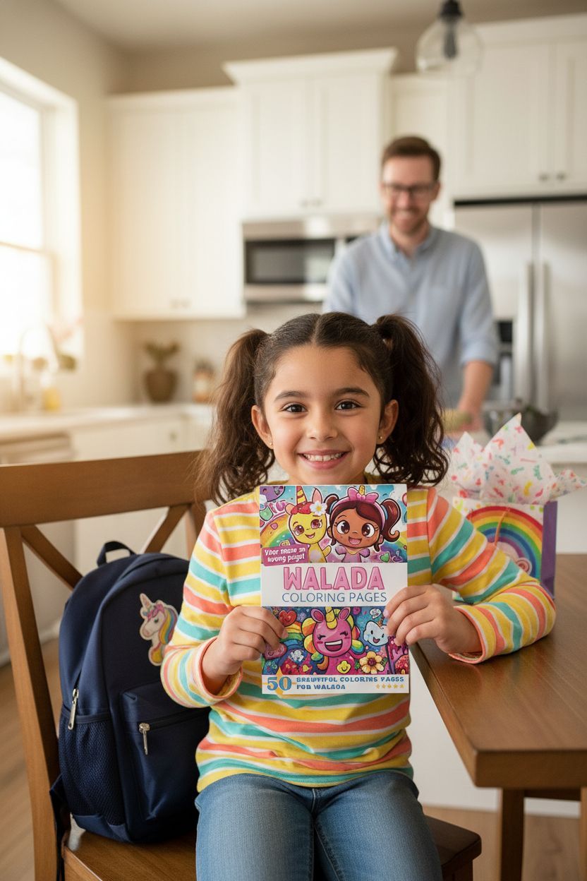 Walada coloring book in use