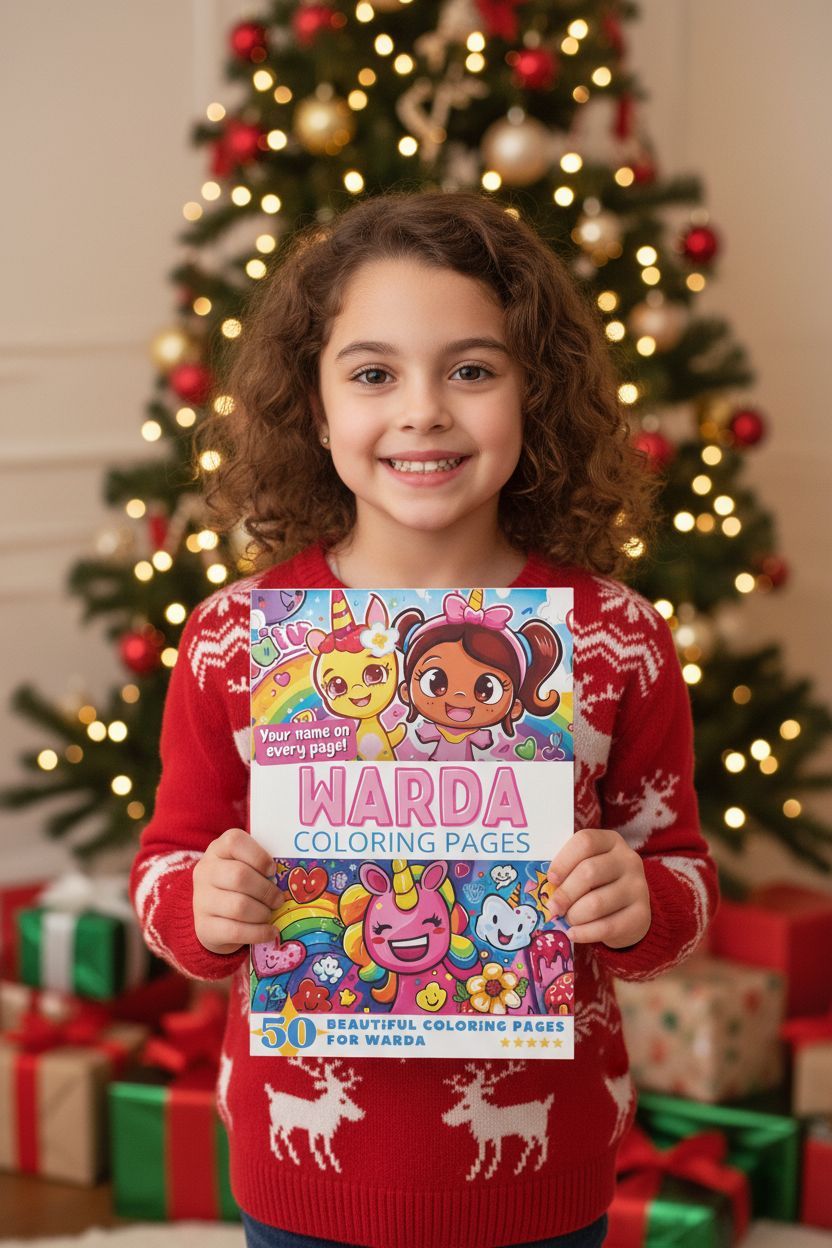 Warda Christmas coloring pages gift