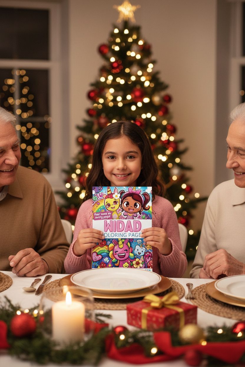 Widad Christmas coloring pages gift