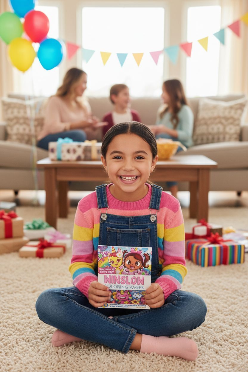 Winslow coloring book in use