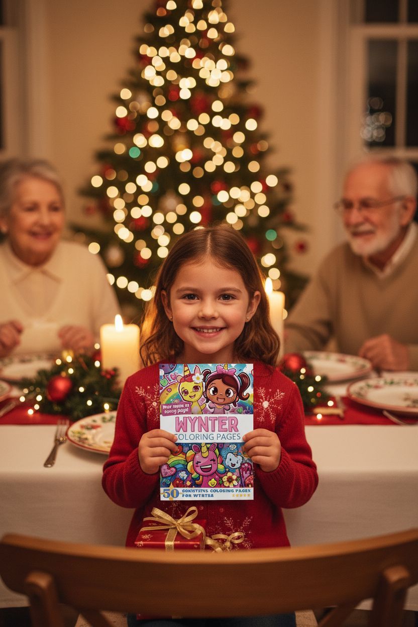 Wynter Christmas coloring pages gift