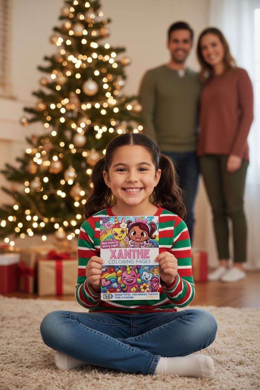 Xanthe Christmas coloring pages gift