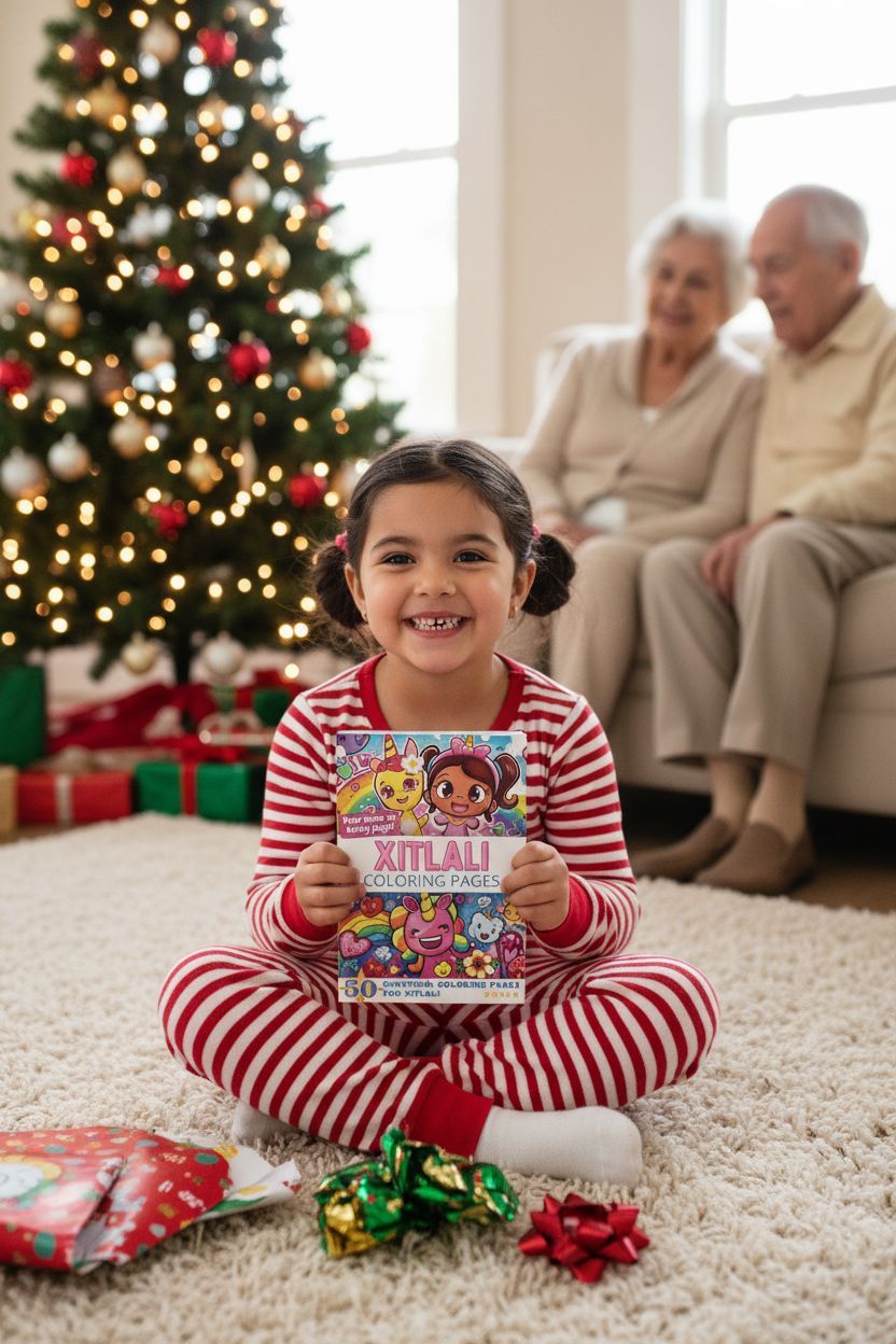 Xitlali Christmas coloring pages gift