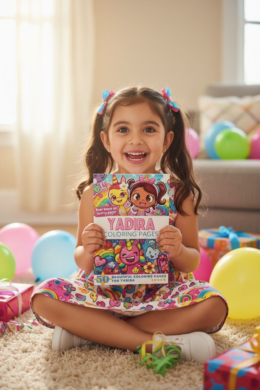 Yadira coloring book in use