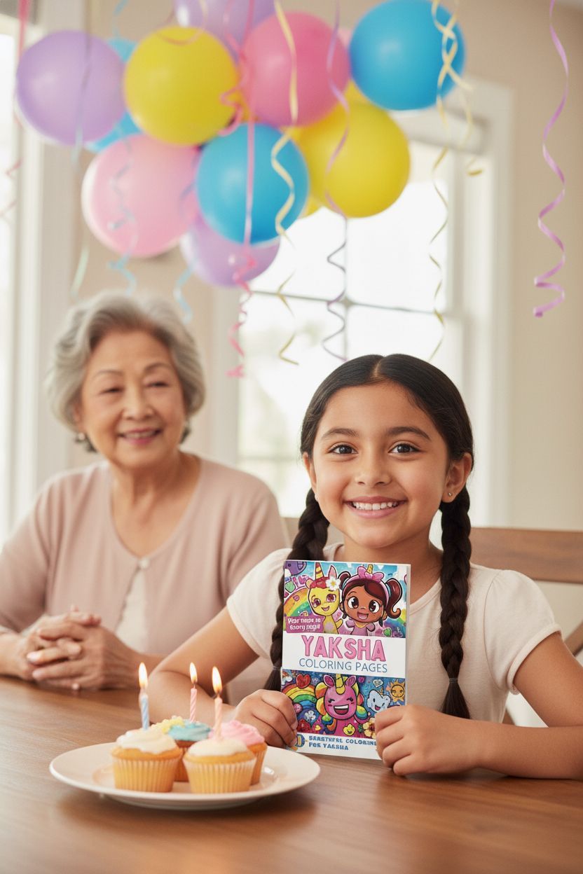 Yaksha coloring book in use