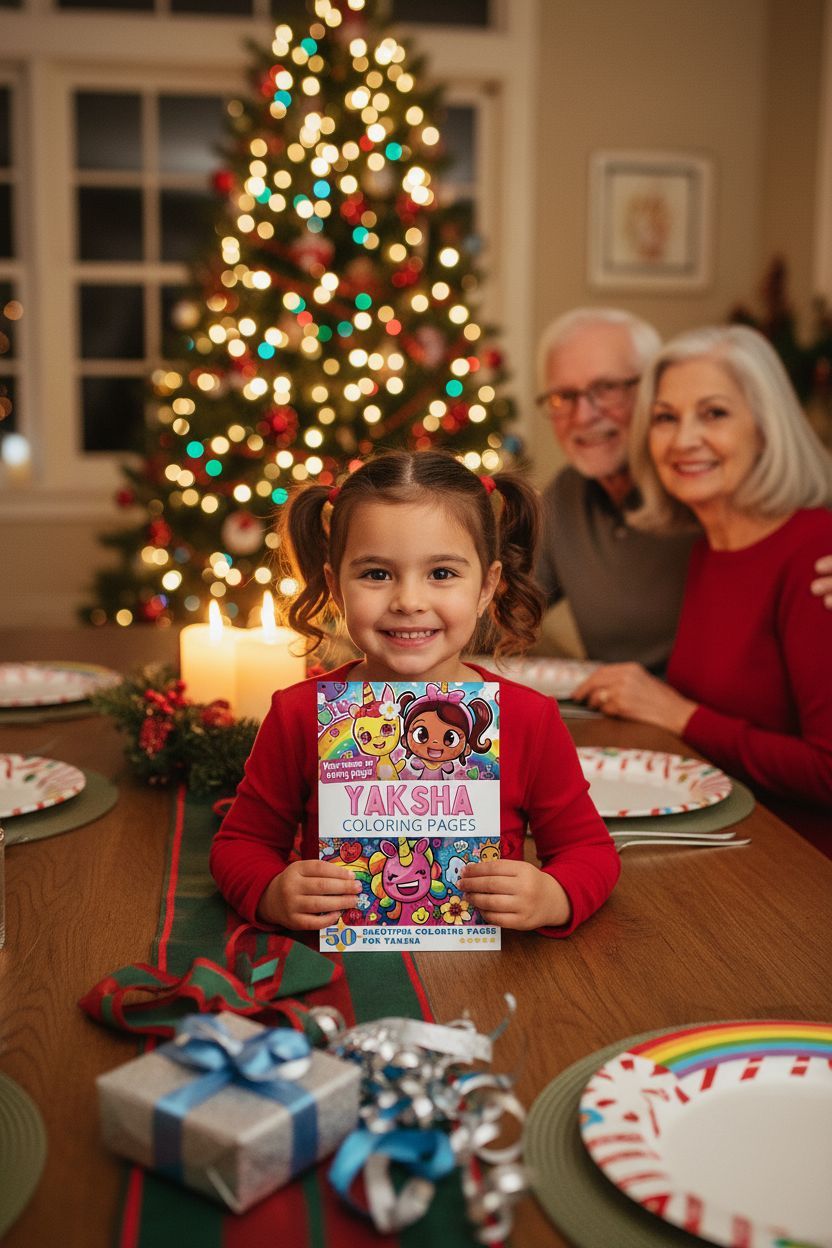 Yaksha Christmas coloring pages gift