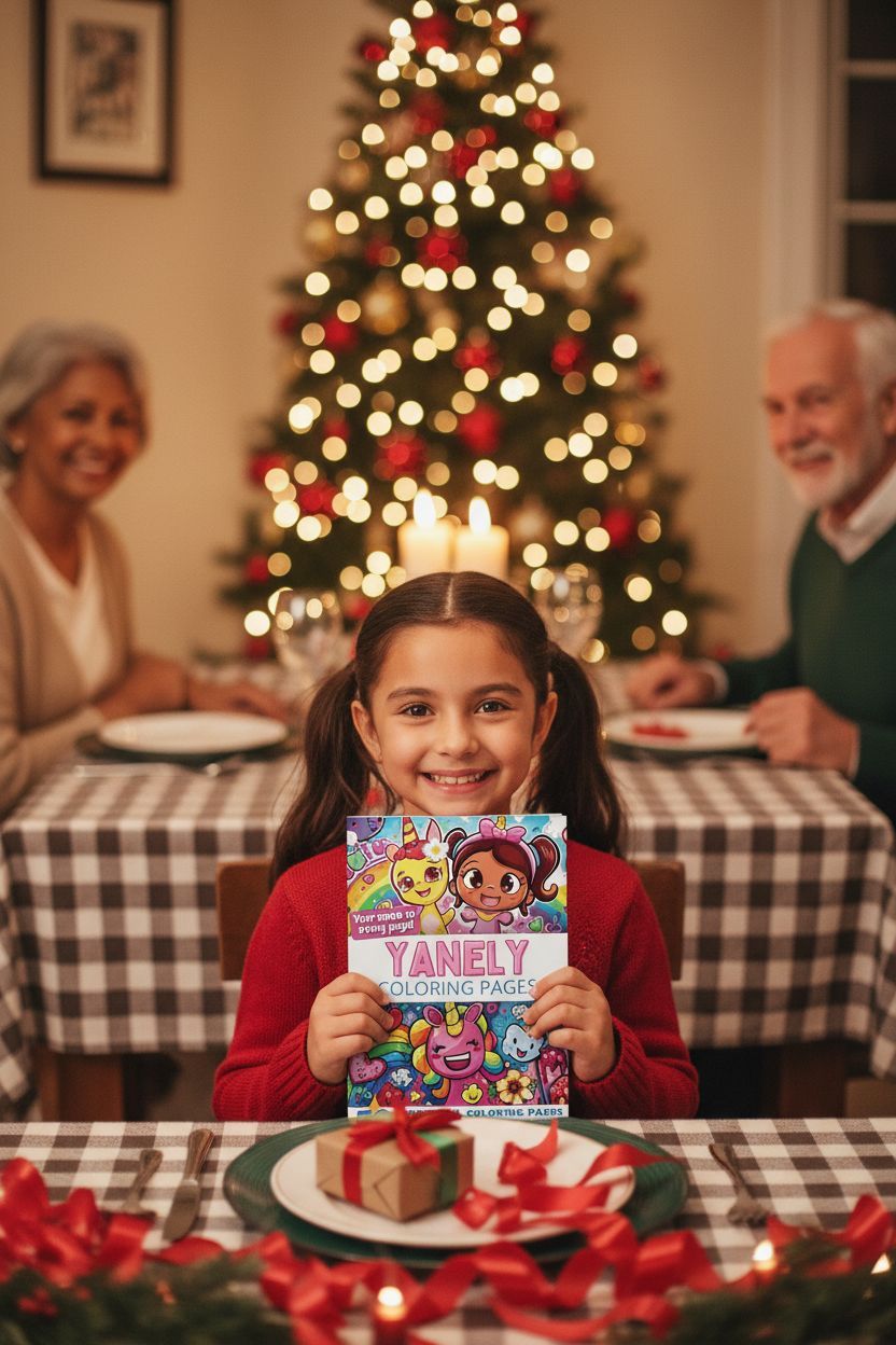 Yanely Christmas coloring pages gift