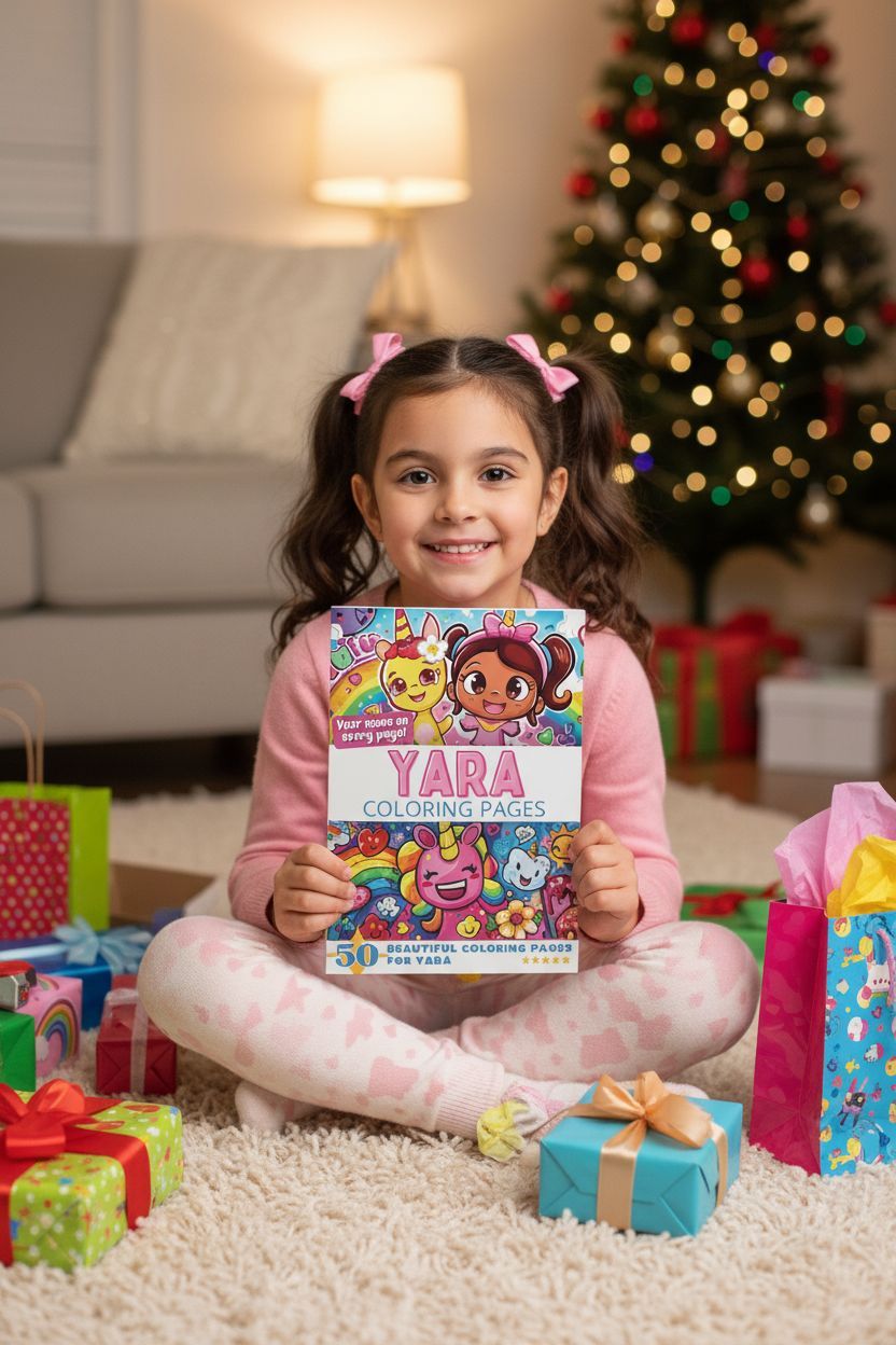 Yara coloring book in use