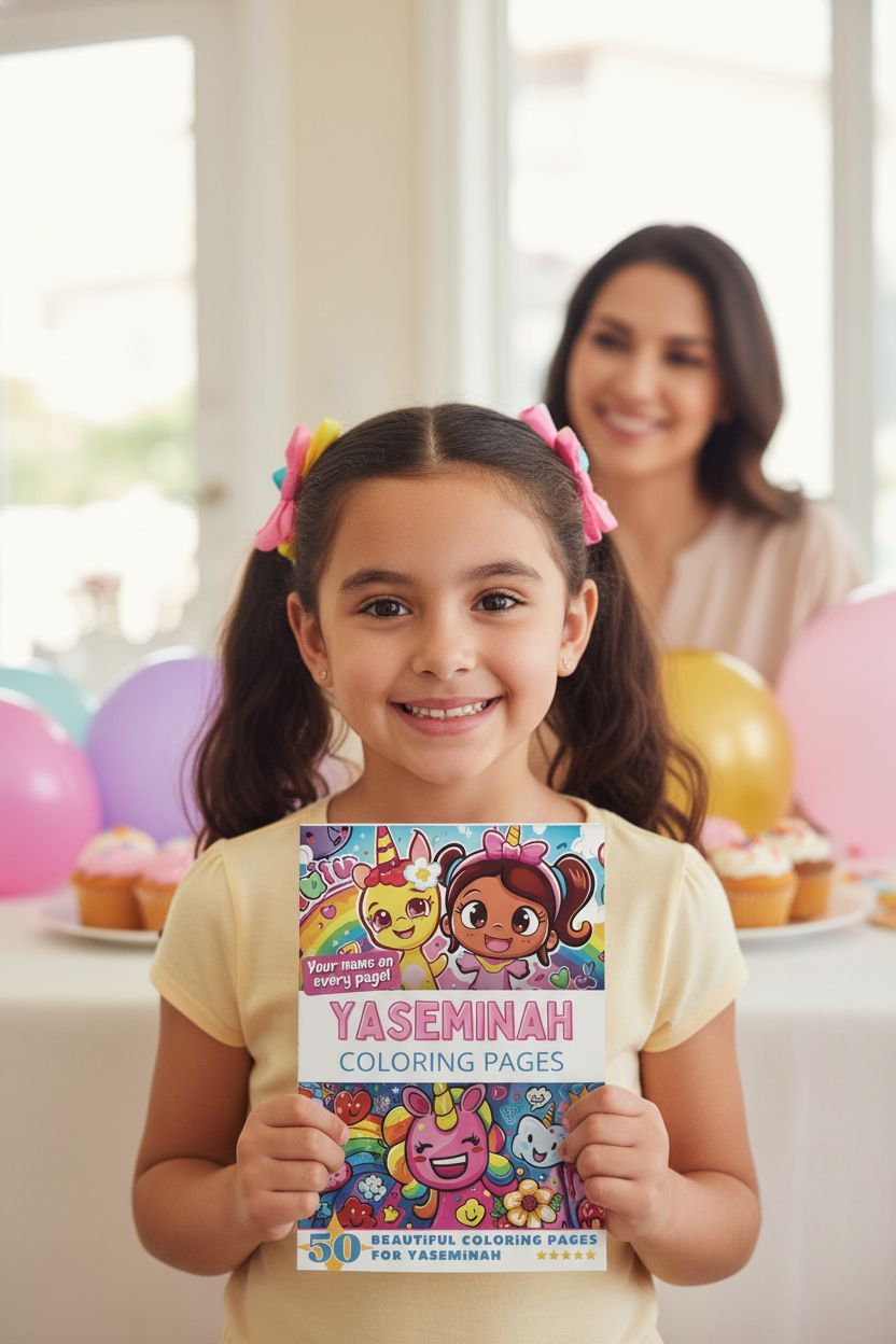 Yaseminah coloring book in use