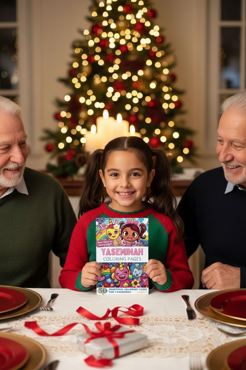 Yaseminah Christmas coloring pages gift