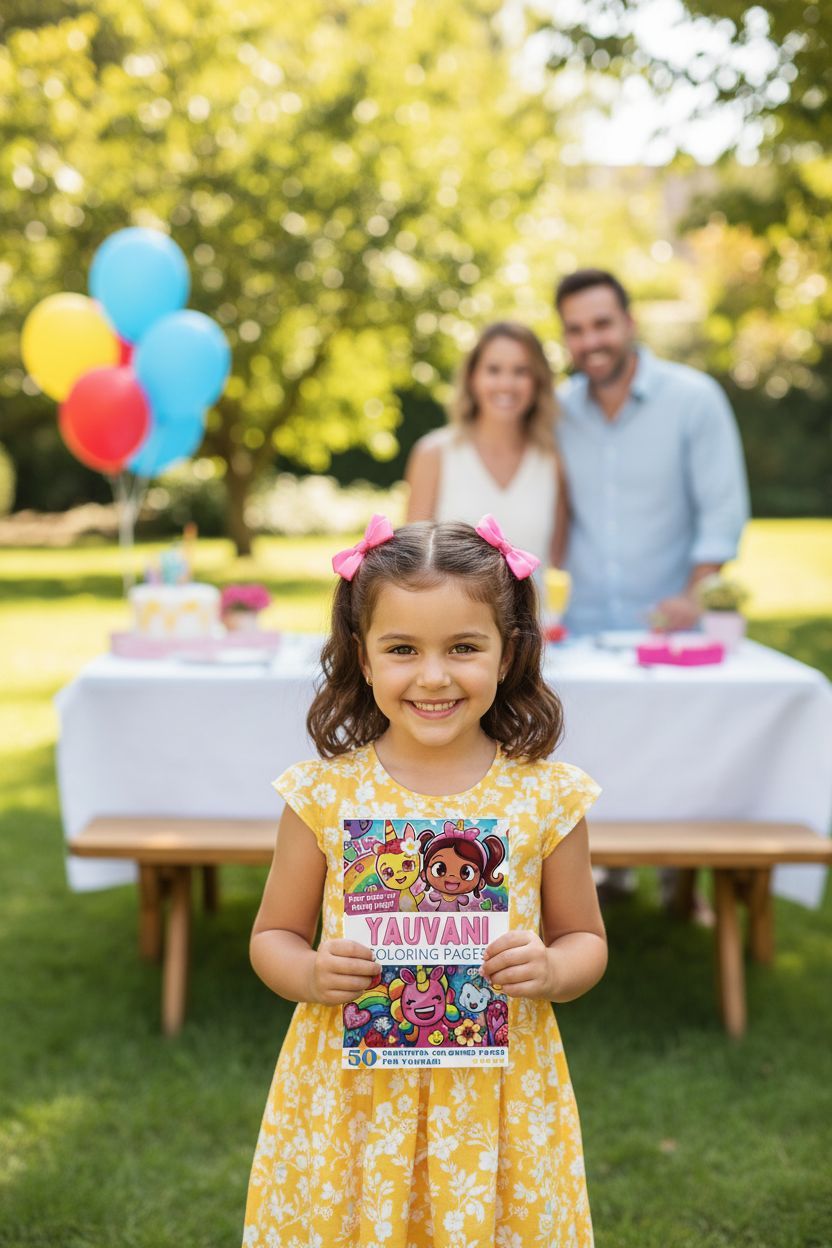Yauvani coloring book in use