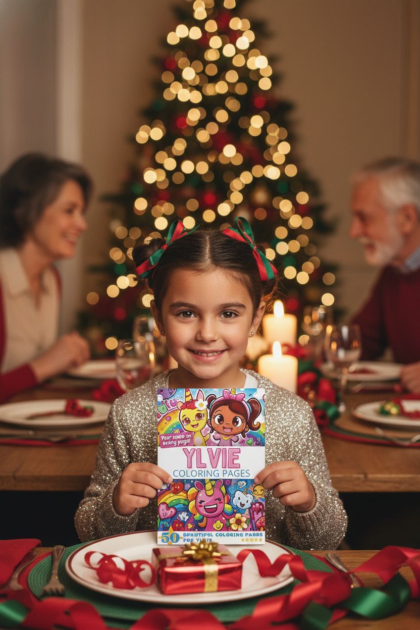 Ylvie Christmas coloring pages gift