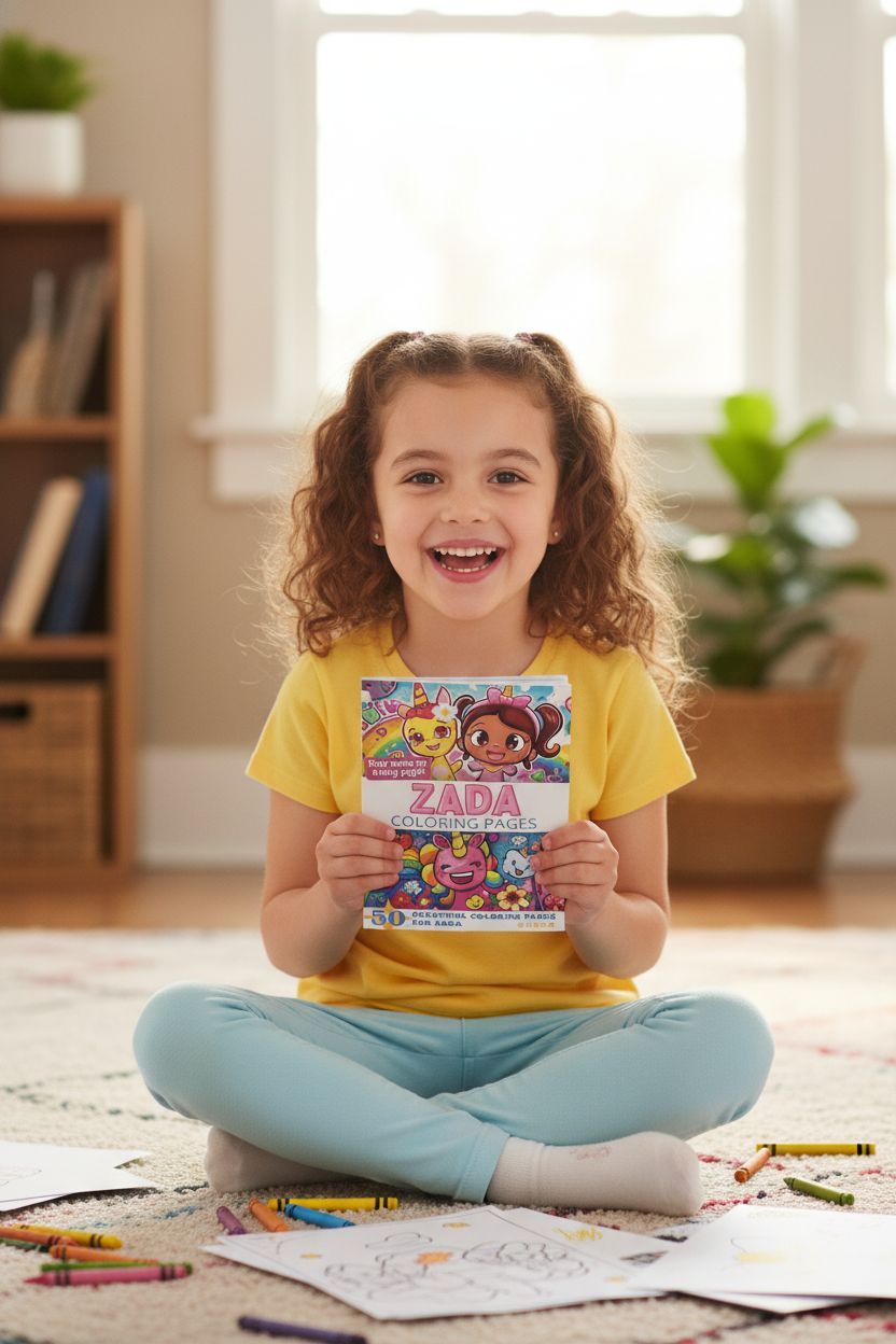 Zada personal coloring pages