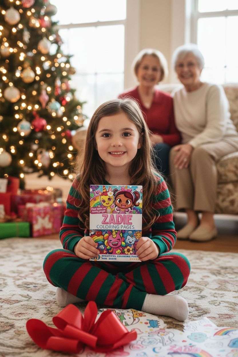 Zadie Christmas coloring pages gift