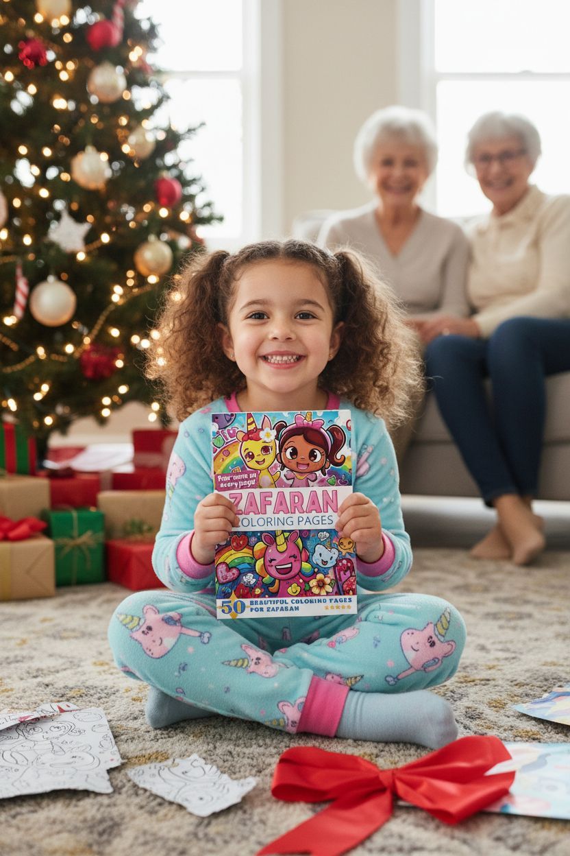 Zafaran Christmas coloring pages gift