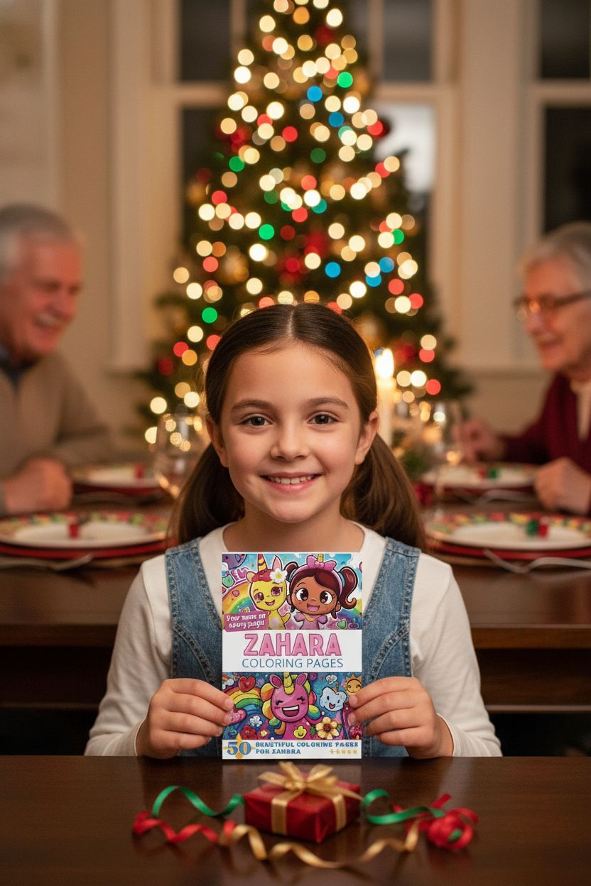 Zahara Christmas coloring pages gift
