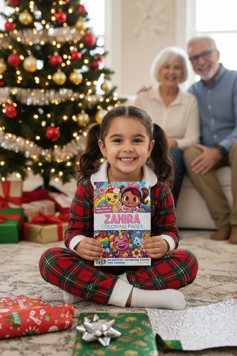 Zahira Christmas coloring pages gift