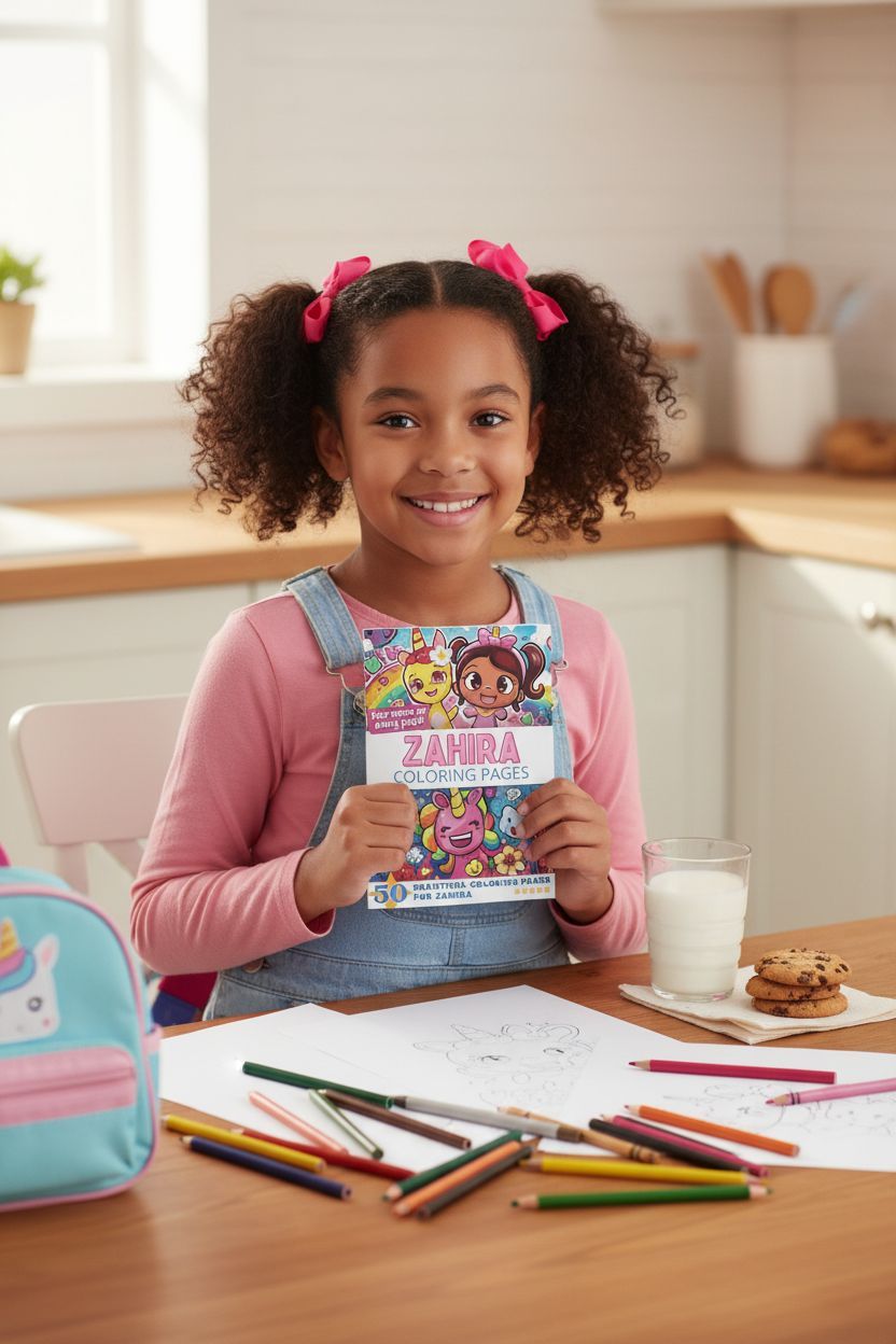 Zahira personal coloring pages