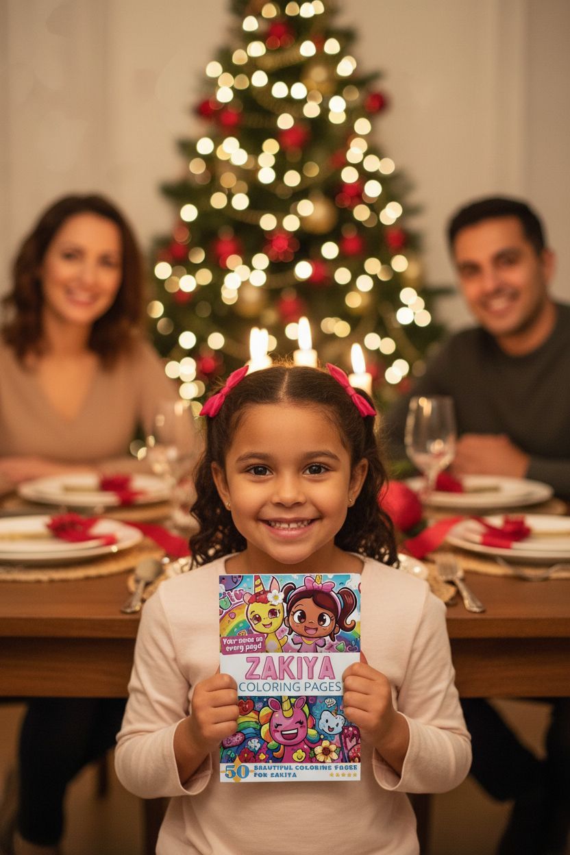 Zakiya Christmas coloring pages gift