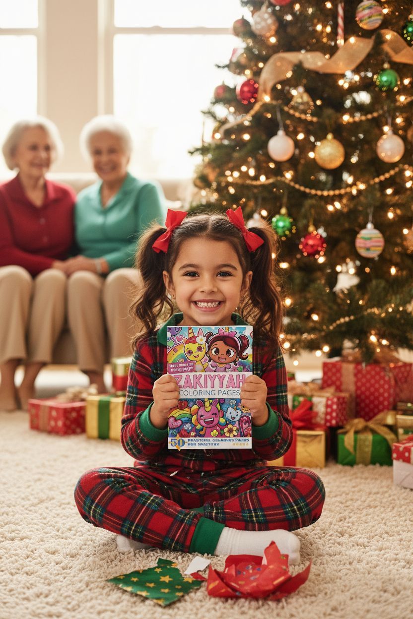 Zakiyyah Christmas coloring pages gift