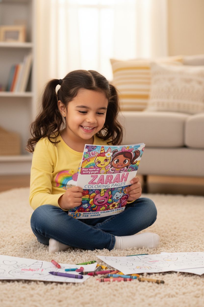 Zarah personal coloring pages