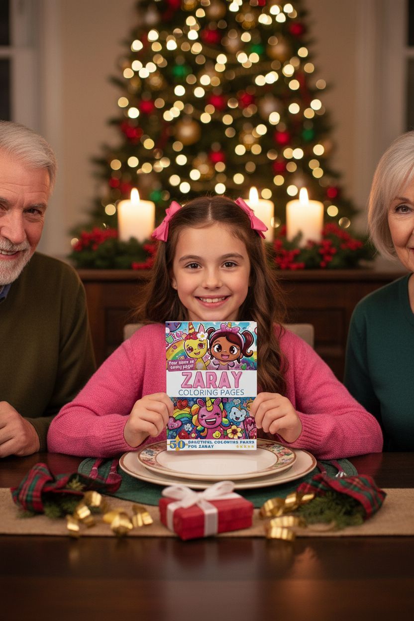 Zaray Christmas coloring pages gift