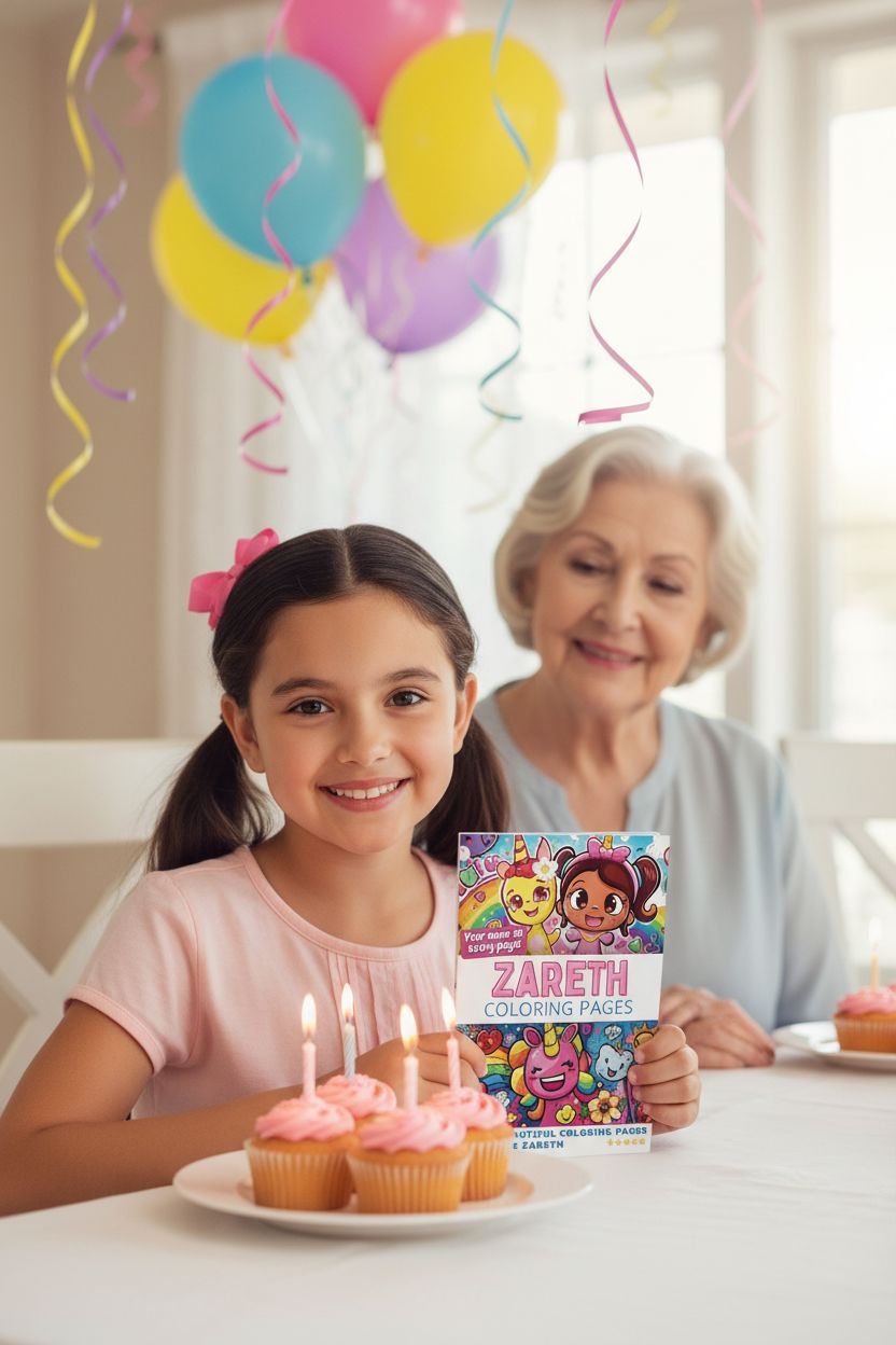 Zareth coloring book in use