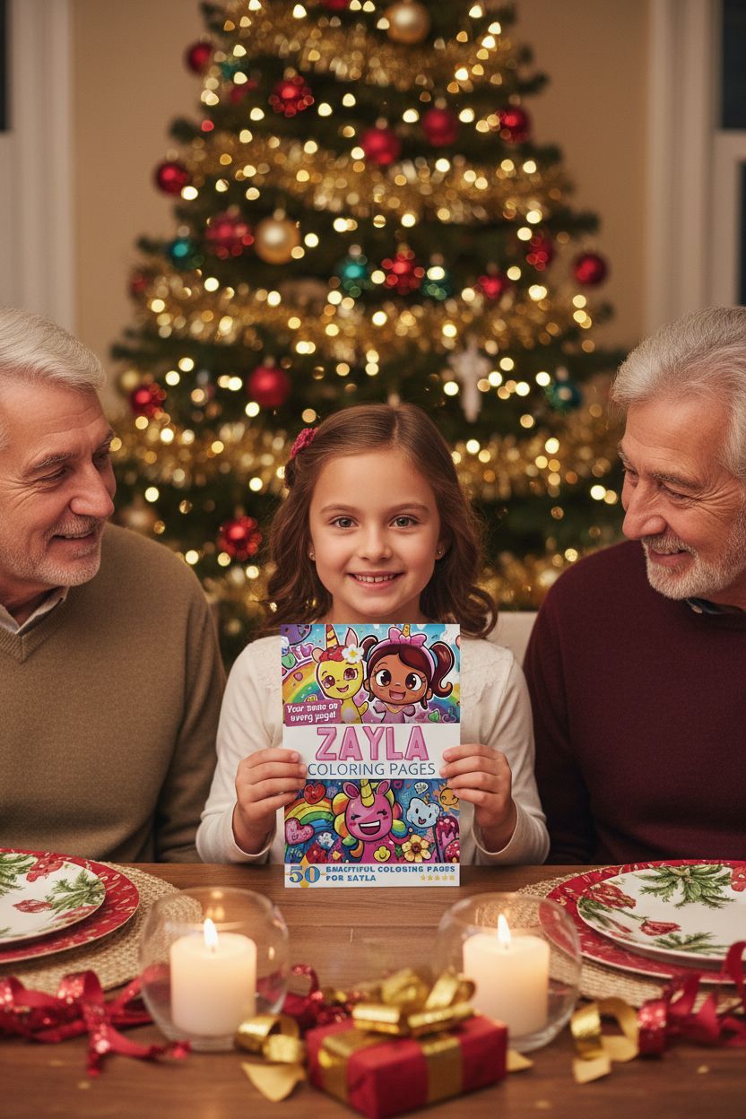 Zayla Christmas coloring pages gift