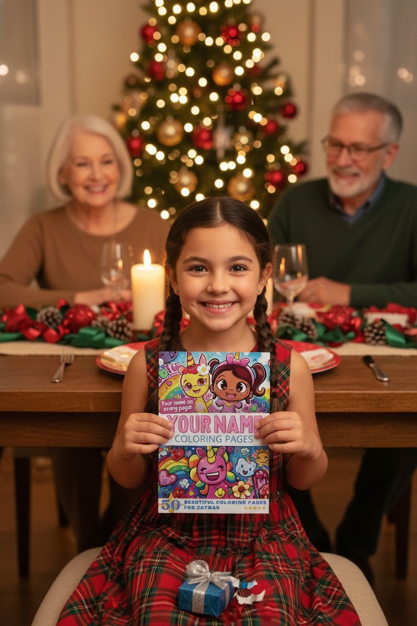 Zaynab Christmas coloring pages gift