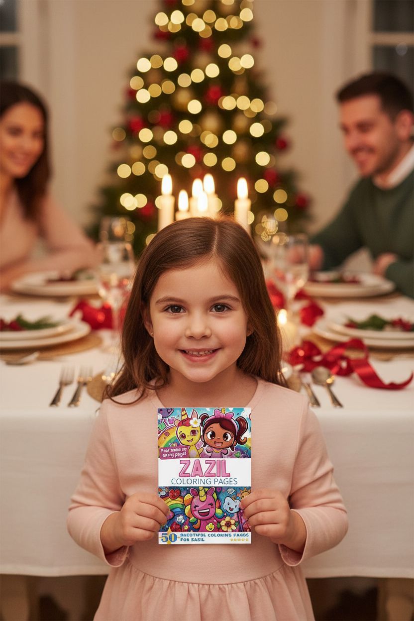 Zazil Christmas coloring pages gift
