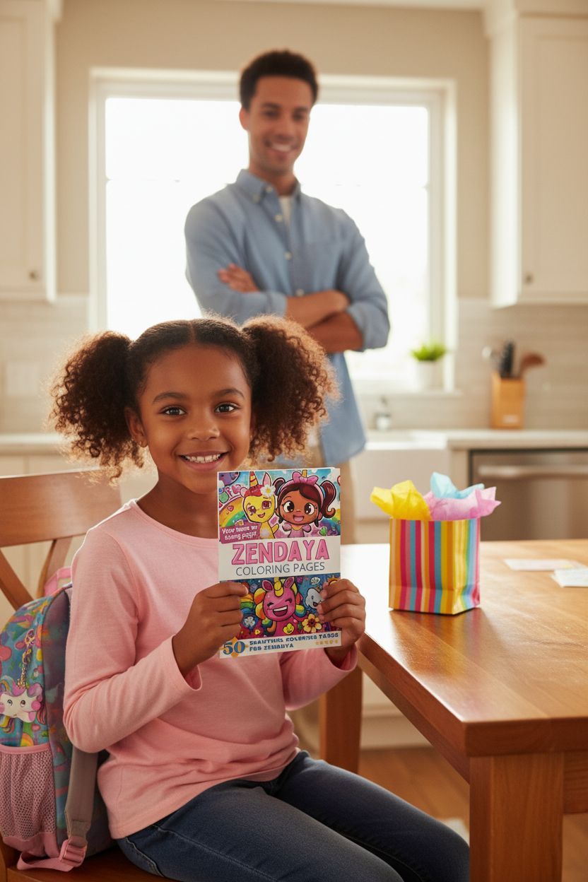 Zendaya coloring book in use